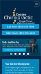 Mobile Screenshot of coateschiropractic.ca