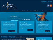 Tablet Screenshot of coateschiropractic.ca